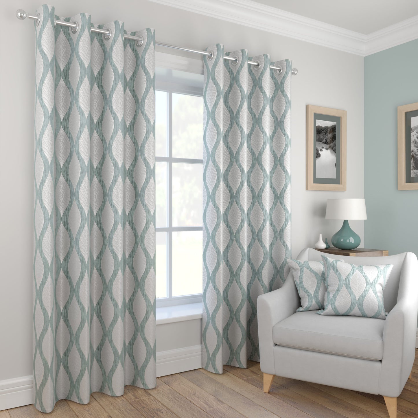 Deco Lined Eyelet Curtains