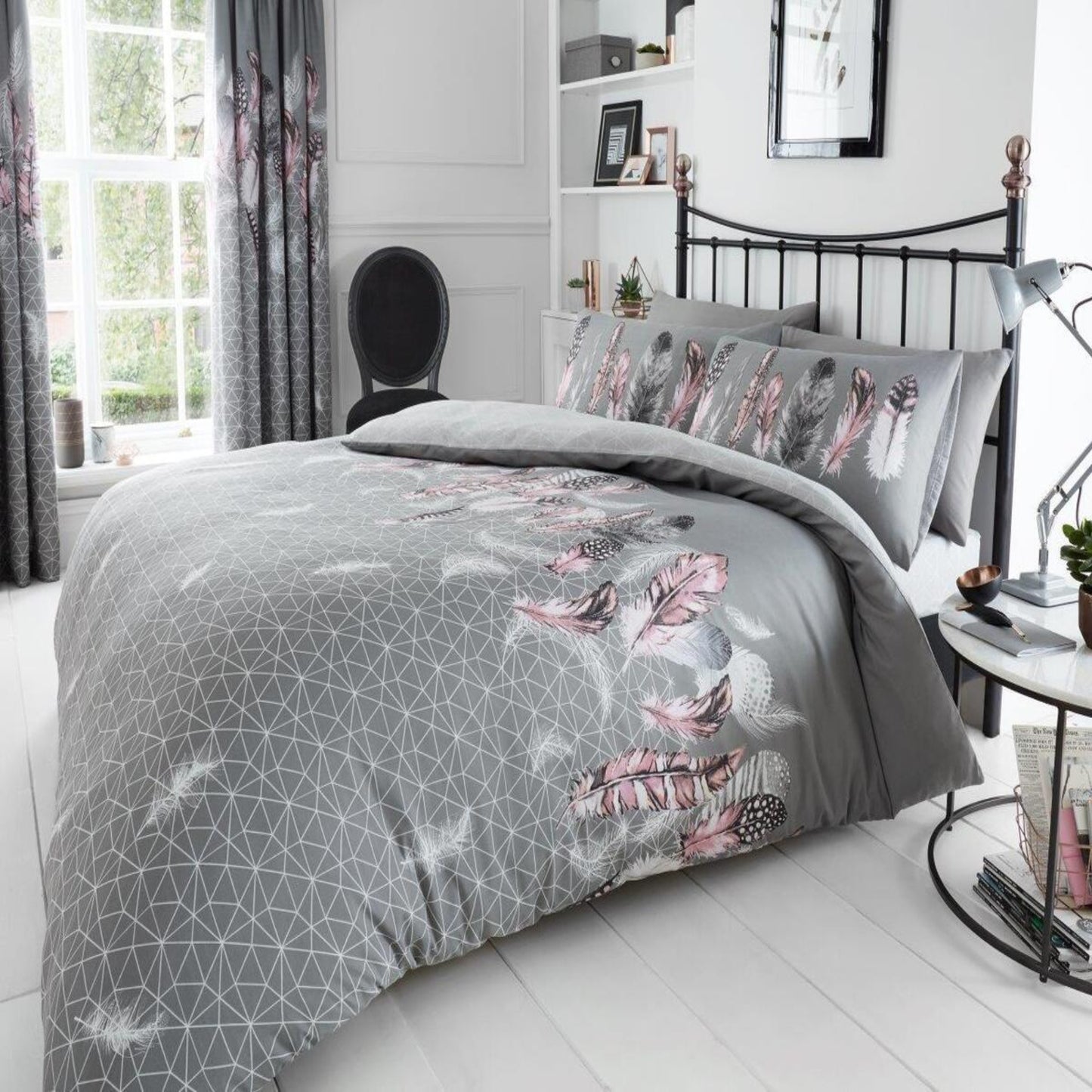 Feathers Grey Duvet Set