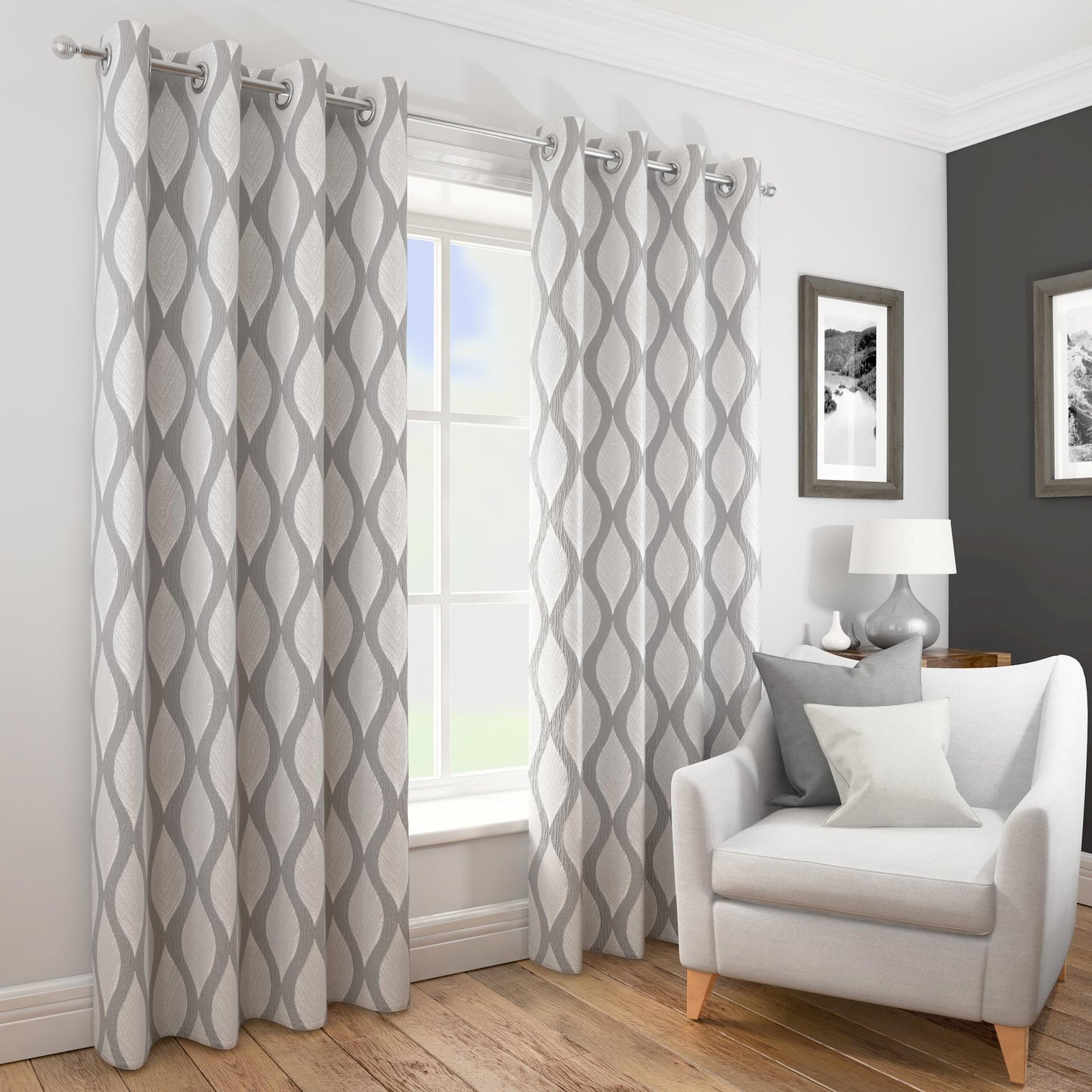 Deco Lined Eyelet Curtains